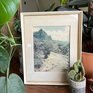 SOLD Vintage Framed Zion National Park Photo
